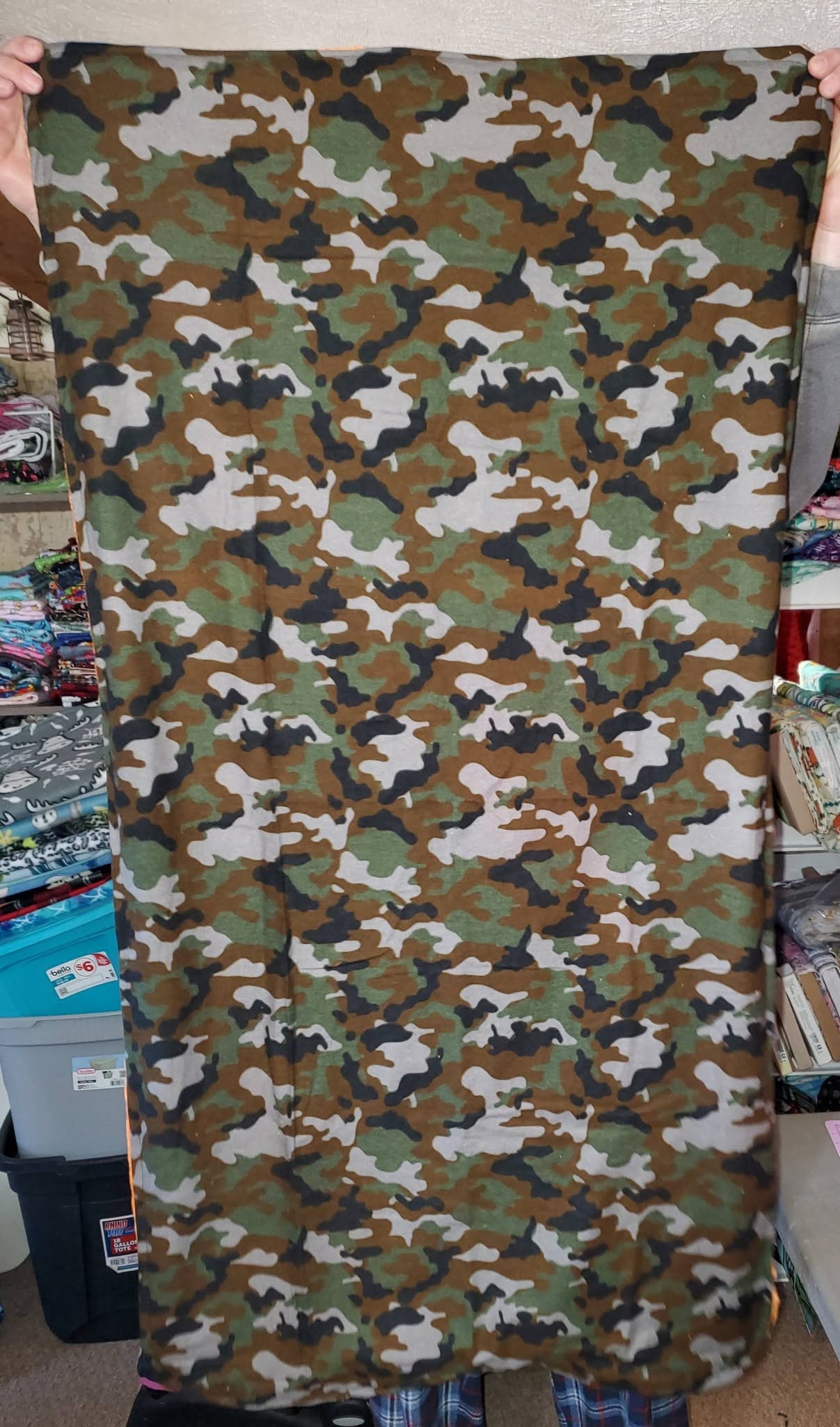 Green Camo Crib Blanket