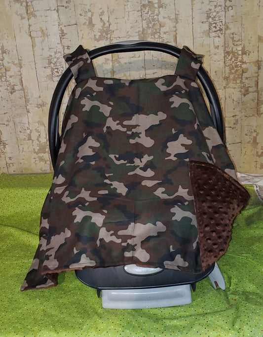 Green Camo Carseat Canopy