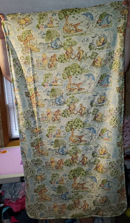 Vintage Winnie the Pooh Crib Blanket