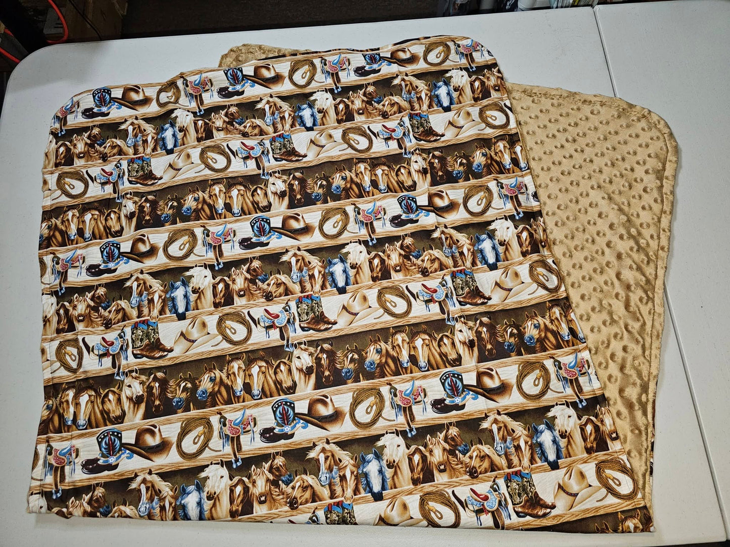 Cowboy shelf Crib Blanket